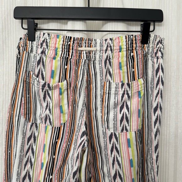 CALI 1850 Linen Blend Boho Print Beach Pants - Picture 2 of 6